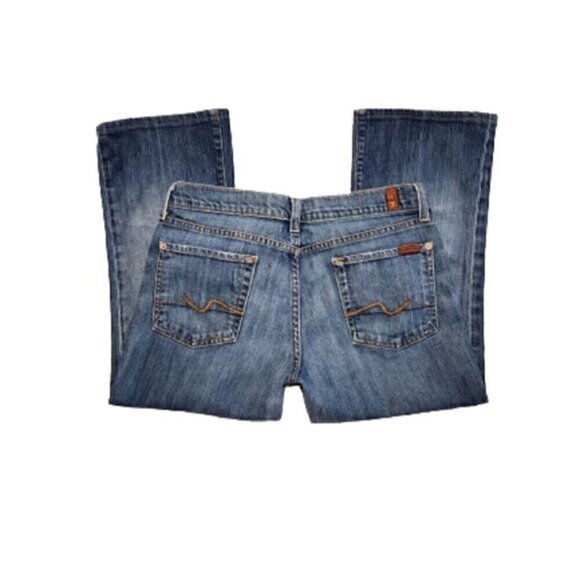 7 For All Mankind Mid-Rise Cropped Bootcut Jeans - Picture 3 of 7